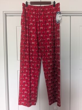 Men's Chicago Bulls Concepts Sport Red Allover Logo Print Sleep Pants Size Large